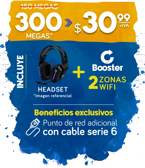 Planes celerity booster internet gamer 300 megas